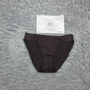 Slick Chicks Brief Underwear Womens Medium Black High Waisted Stretch Panty NWOT